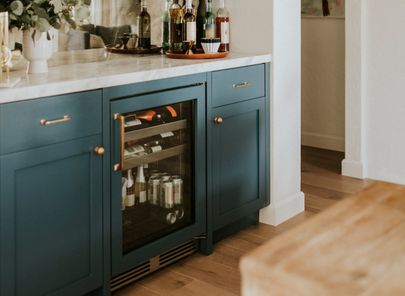 Custom kitchen cabinets with solid wood construction